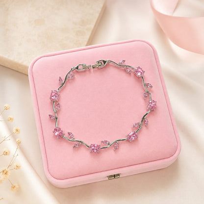 Luminous Design Crystal Stones Viral Tulip Bracelet for Girls/Women