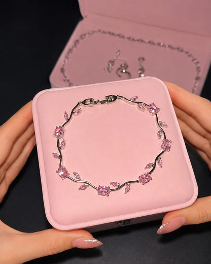 Luminous Design Crystal Stones Viral Tulip Bracelet for Girls/Women