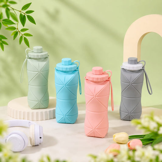 Foldable Silicone Bottle | Leakproof Travel Bottle | Portable & Space Saving