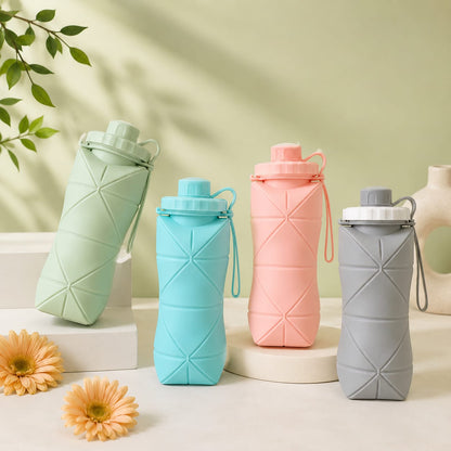 Foldable Silicone Bottle | Leakproof Travel Bottle | Portable & Space Saving