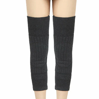 Premium Winter Fur Knee Warmers Pair, Soft Thermal Knee and Leg Protectors