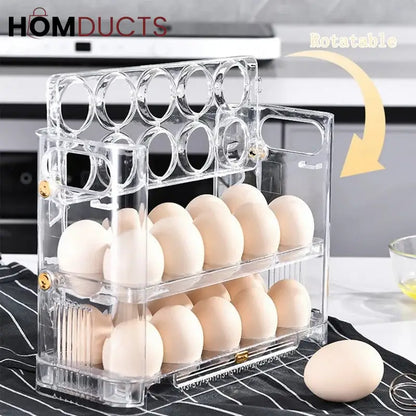 Acrylic 30 grids 3 layer Egg Organizer