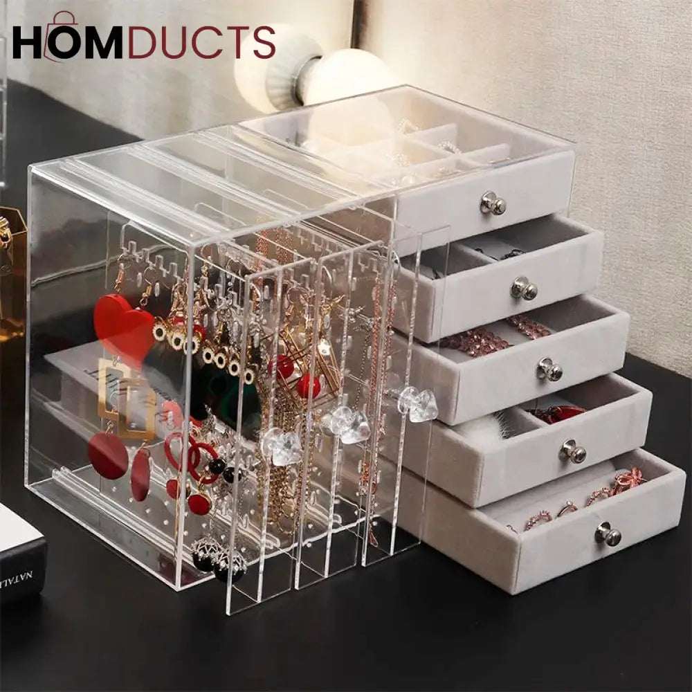 Acrylic 5+3 Drawer Jewelery Organiser