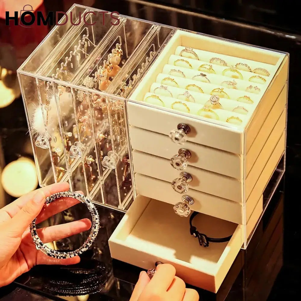 Acrylic 5+3 Drawer Jewelery Organiser