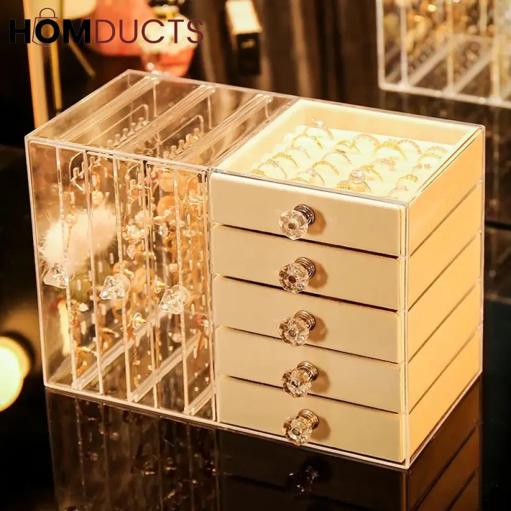 Acrylic 5+3 Drawer Jewelery Organiser