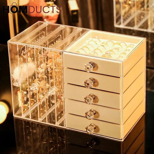 Acrylic 5+3 Drawer Jewelery Organiser