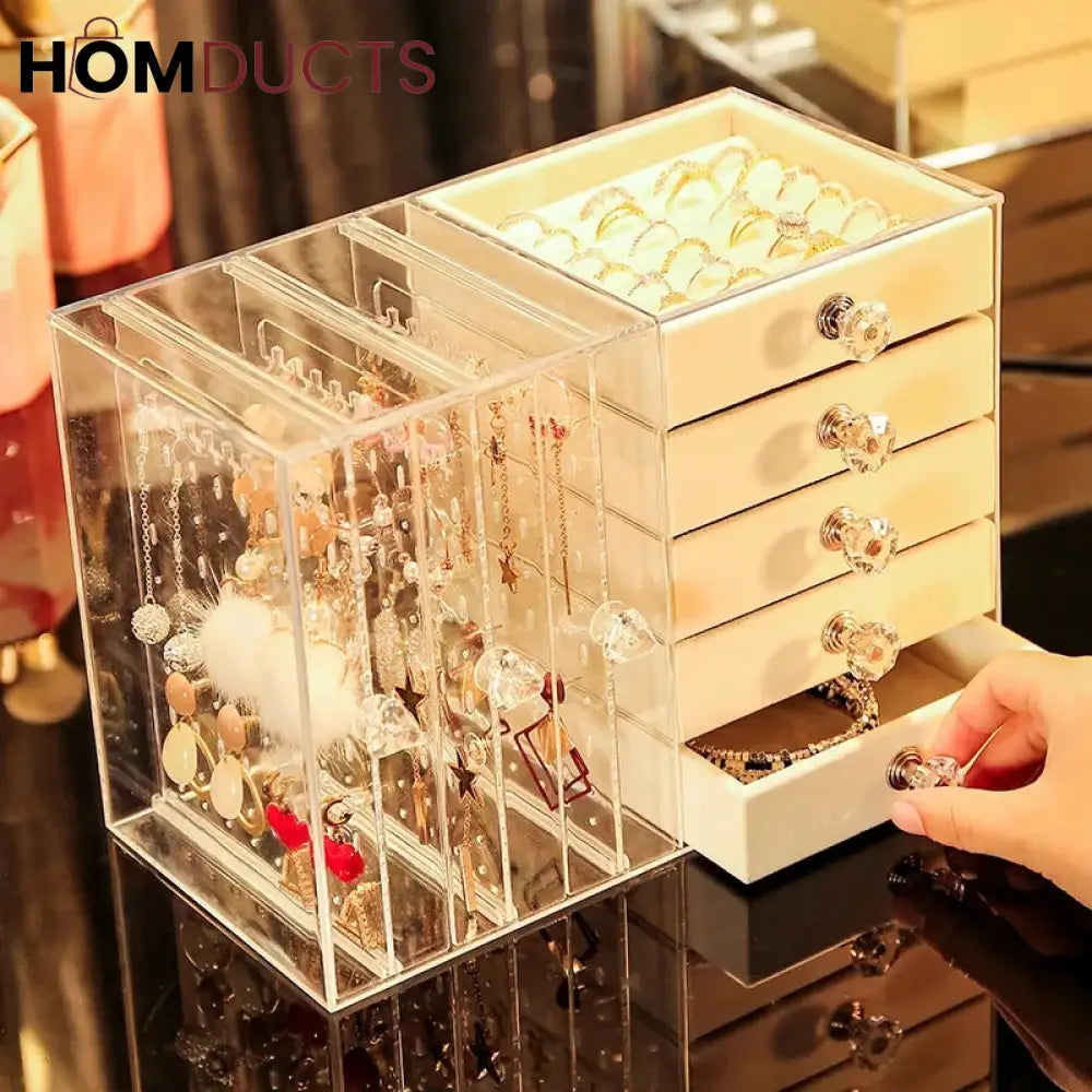 Acrylic 5+3 Drawer Jewelery Organiser