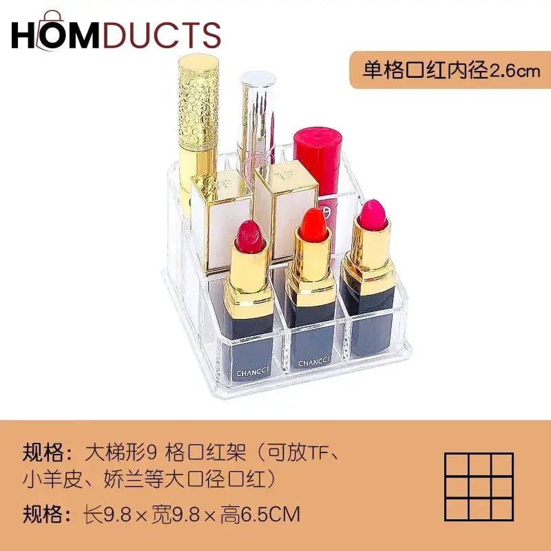 Acrylic 9 Grid Lipstick Organiser