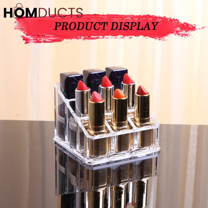 Acrylic 9 Grid Lipstick Organiser