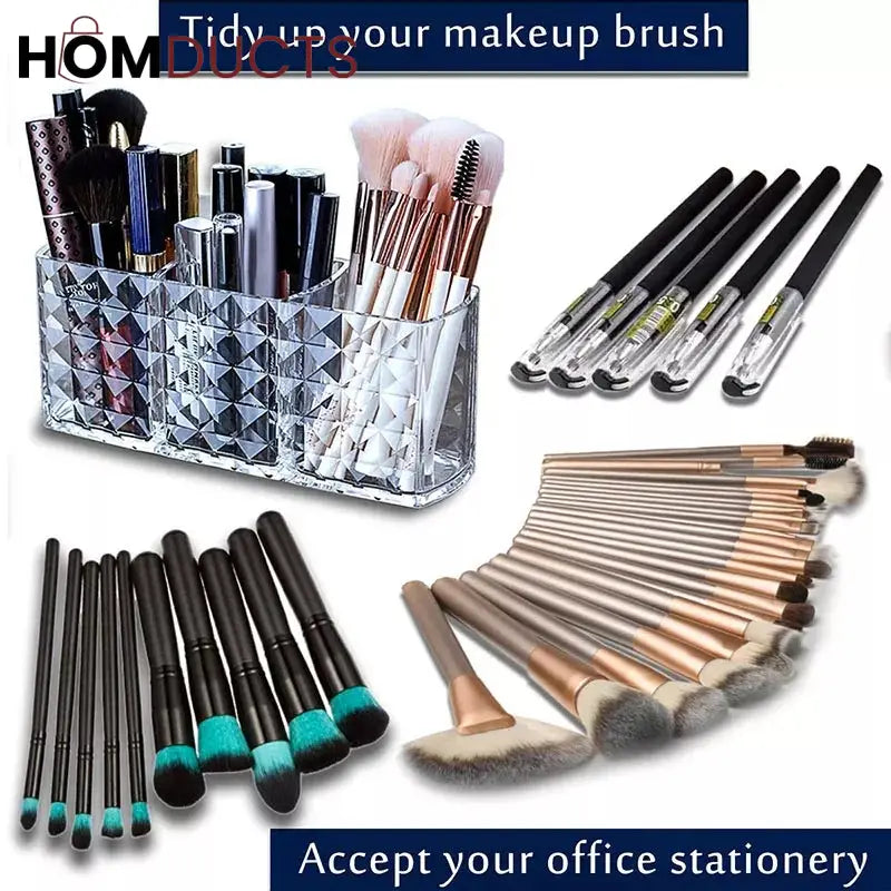 Acrylic Diamond Cut Desktop Organizer