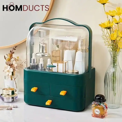 Acrylic Double Door Cosmetic Organizer