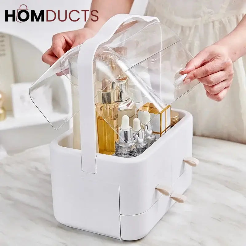 Acrylic Double Door Cosmetic Organizer
