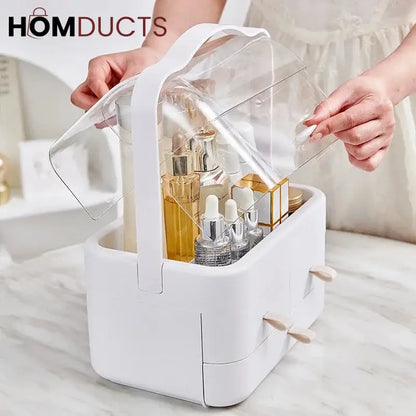 Acrylic Double Door Cosmetic Organizer