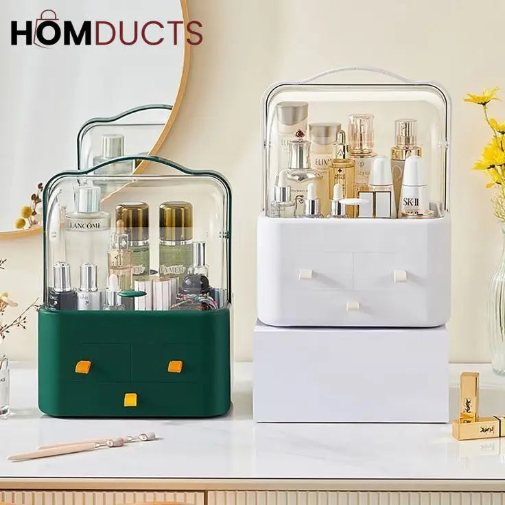 Acrylic Double Door Cosmetic Organizer