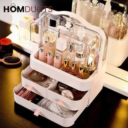 Acrylic Double Door Cosmetic Organizer