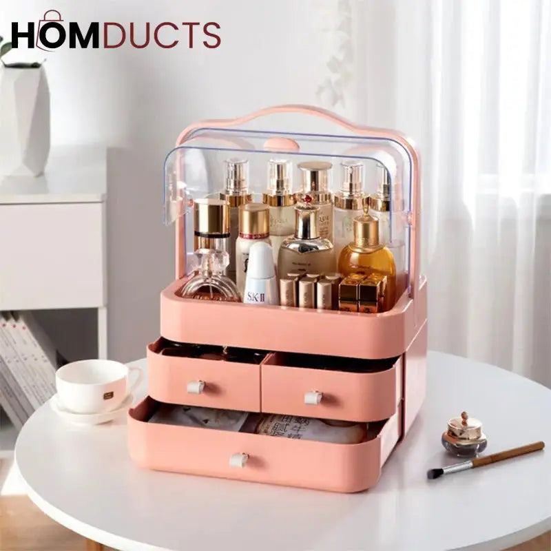 Acrylic Double Door Cosmetic Organizer