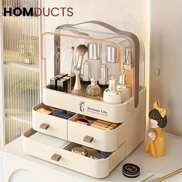 Acrylic Double Door Cosmetic Organizer