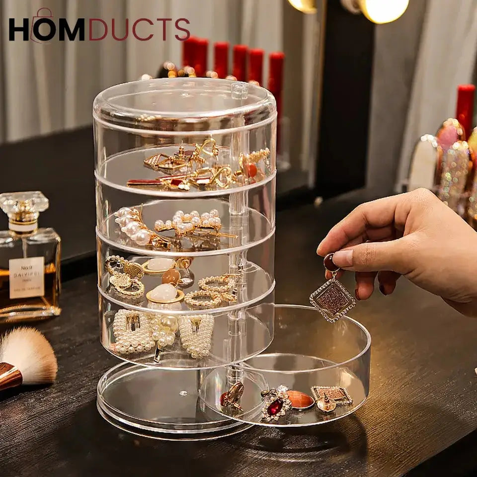 Acrylic Rotatable Jewelery Organizer