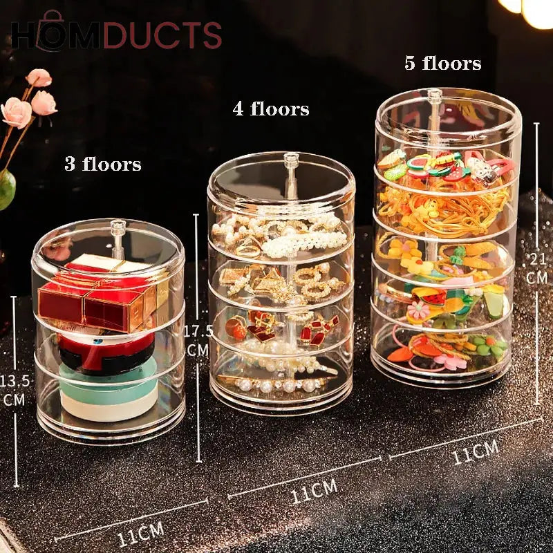 Acrylic Rotatable Jewelery Organizer