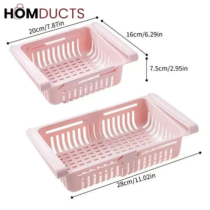 Adjustable fridge Basket