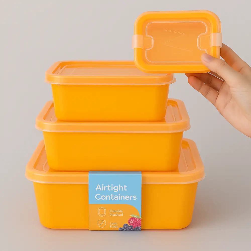 Airtight Food Storage Container Set – 5 Pieces | Leak-Proof, Stackable & Durable