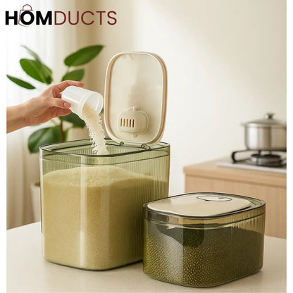 Airtight Rice Storage Container with precision Cup | Thickened Food Bin
