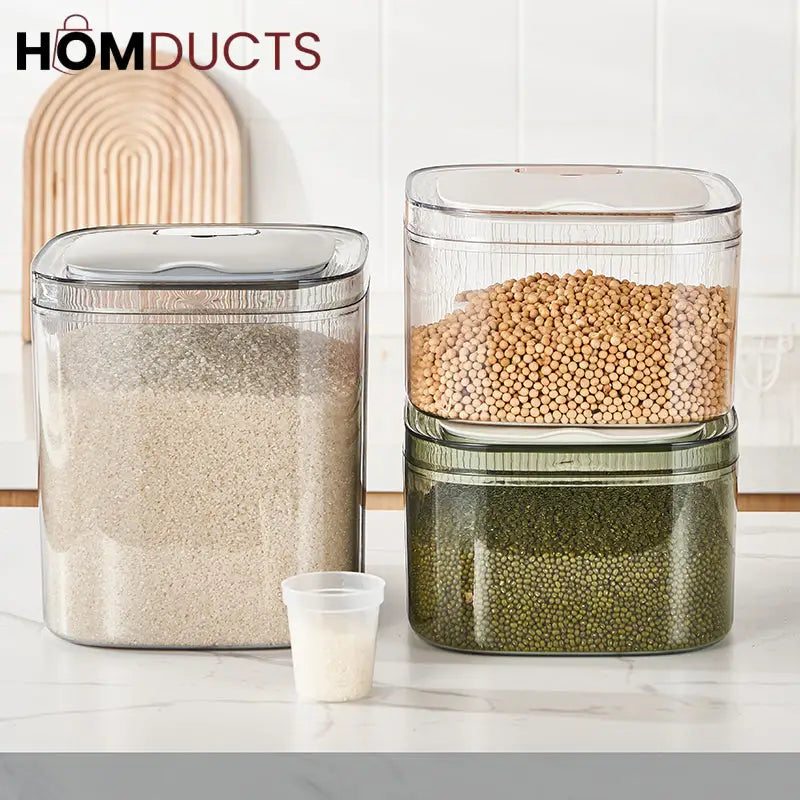 Airtight Rice Storage Container with precision Cup | Thickened Food Bin