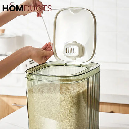Airtight Rice Storage Container with precision Cup | Thickened Food Bin