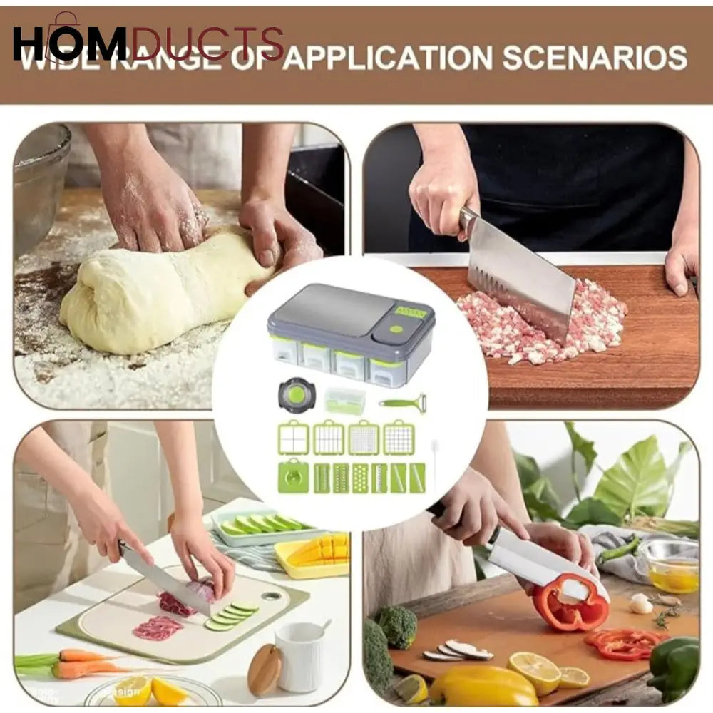 All in one Vegetable Cutter With Cutting Board And Storage Boxes