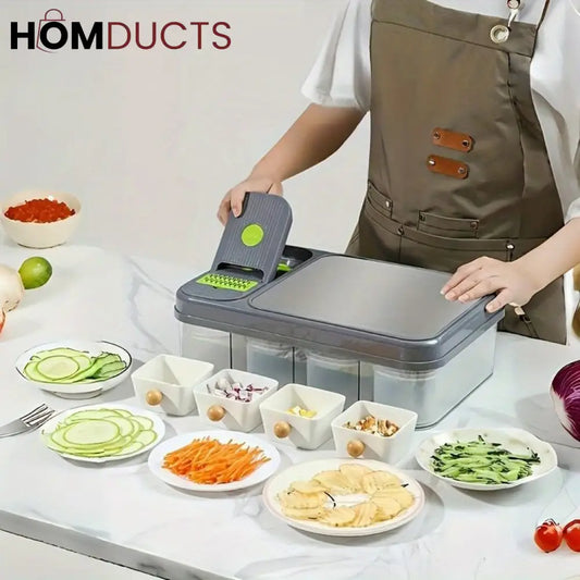 All in one Vegetable Cutter With Cutting Board And Storage Boxes
