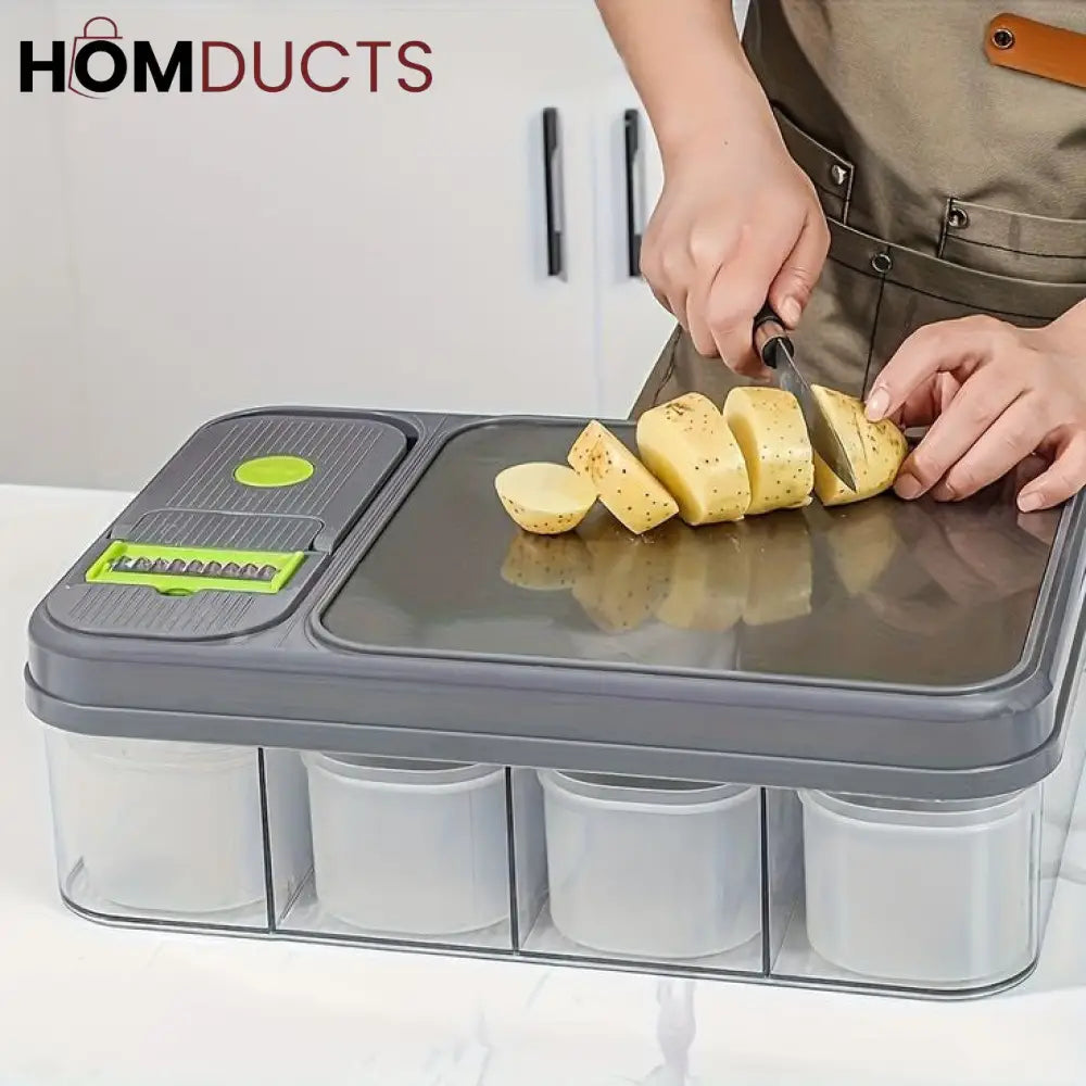 All in one Vegetable Cutter With Cutting Board And Storage Boxes