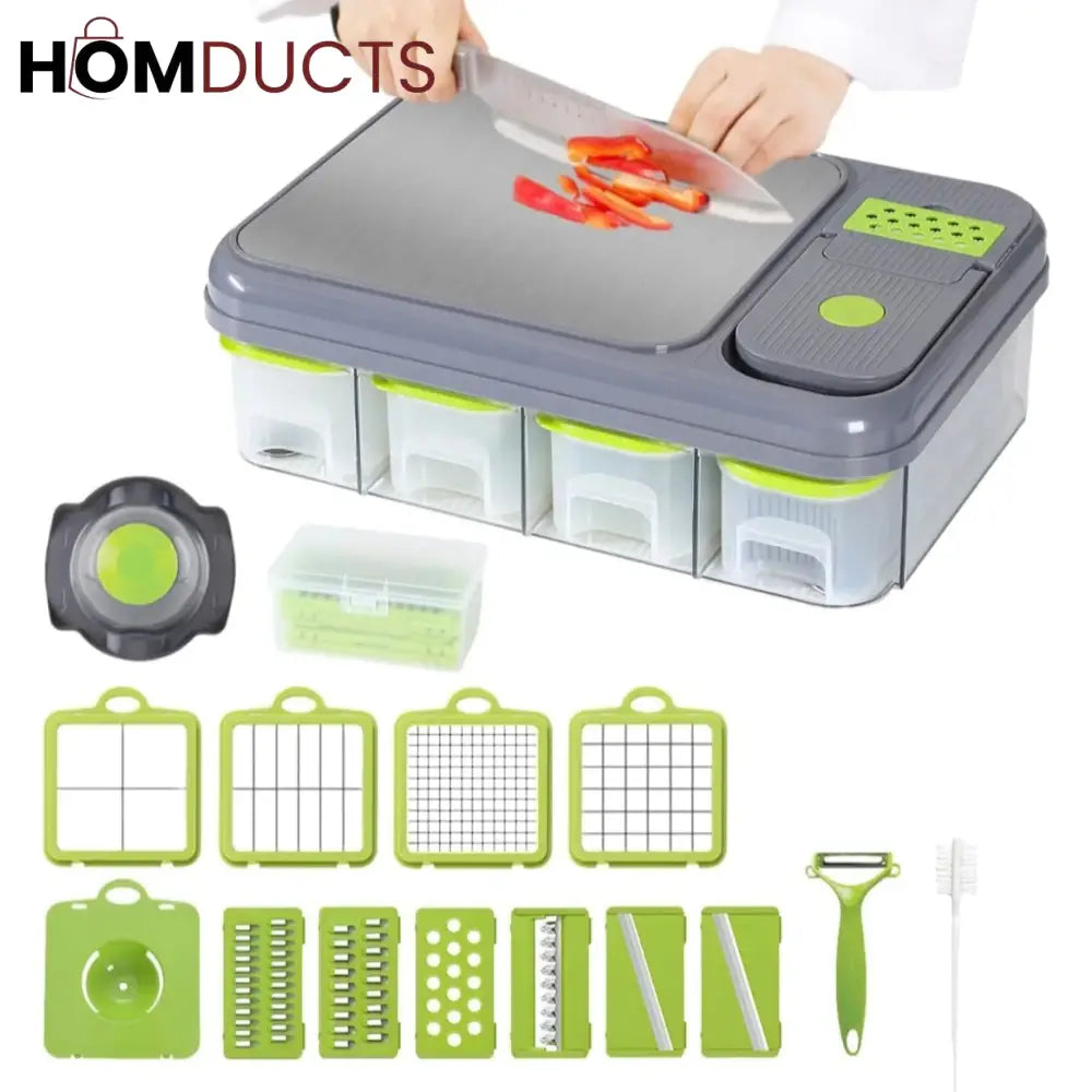 All in one Vegetable Cutter With Cutting Board And Storage Boxes