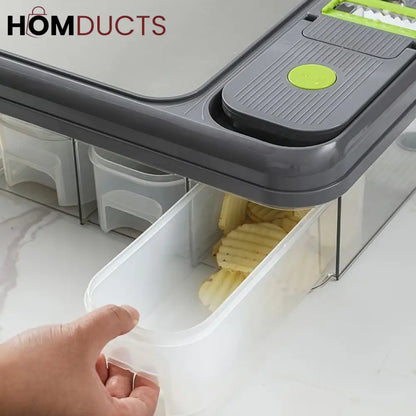 All in one Vegetable Cutter With Cutting Board And Storage Boxes