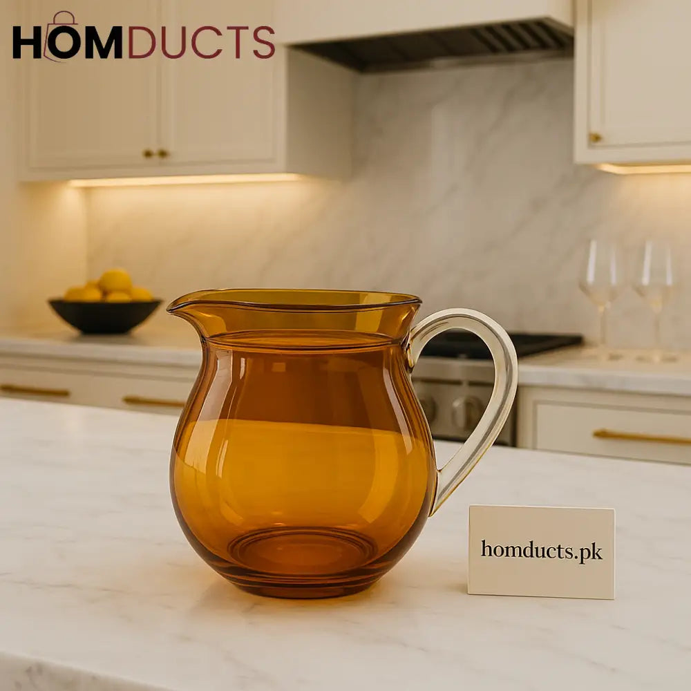 Amber Luxe Acrylic Pitcher – Elegant Transparent Jug for Beverages