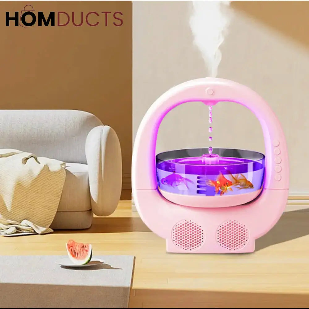 Anti-Gravity Aquarium Humidifier with Bluetooth Speaker | Unique Home Decor & Air Purifier