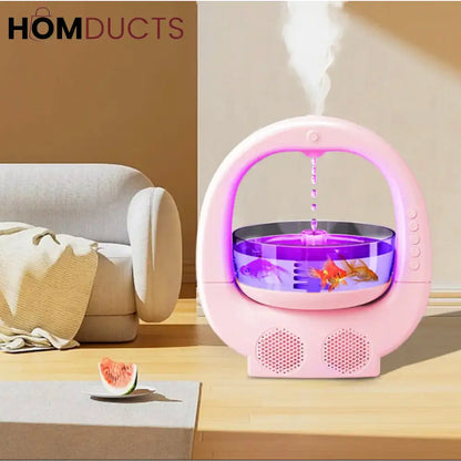Anti-Gravity Aquarium Humidifier with Bluetooth Speaker | Unique Home Decor & Air Purifier