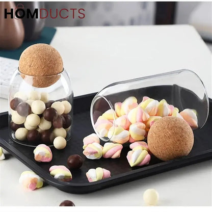 Ball Cork Glass Jars (3pcs Set)