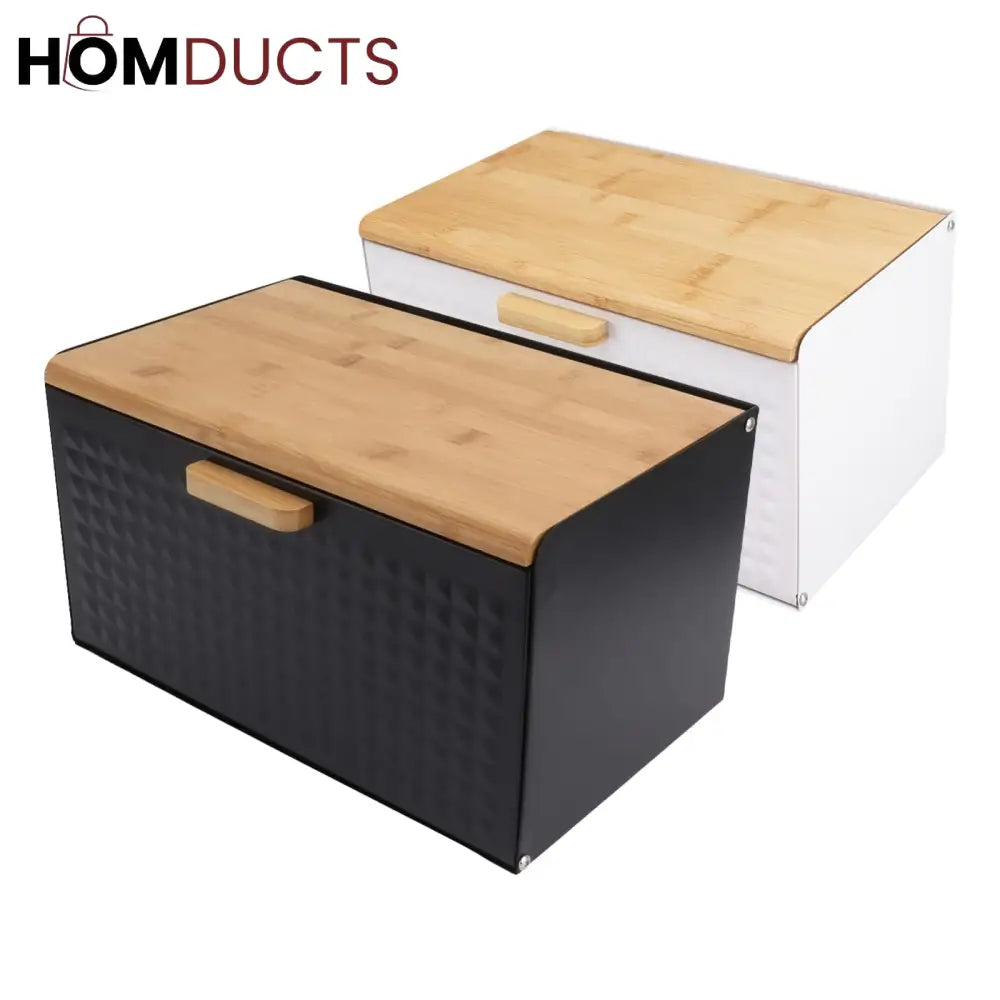 Bamboo lid Bread Box