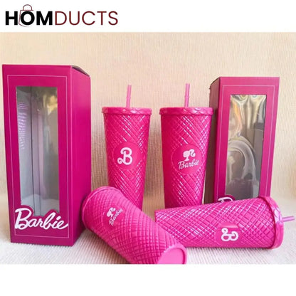 Barbie Straw Mug - Stylish, Spill-Proof & Portable Sipper for Girls