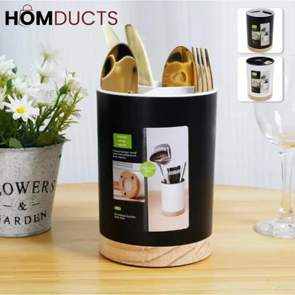 Black And White Cutlery Holder