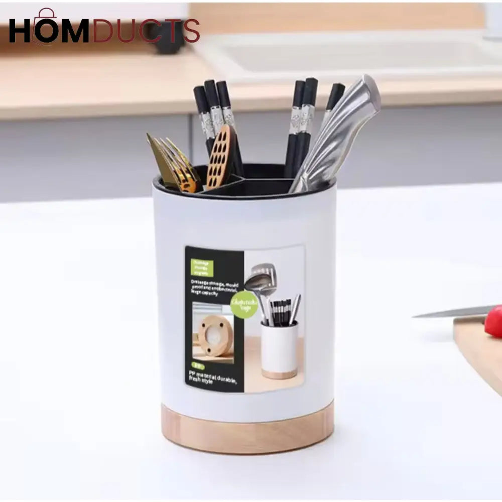 Black And White Cutlery Holder