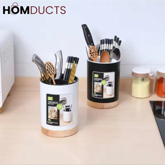 Black And White Cutlery Holder