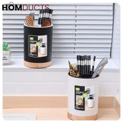 Black And White Cutlery Holder