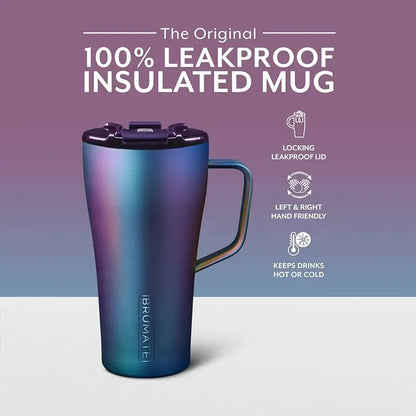 BrüMate Twilight Metallic Insulated Tumbler – 40oz Leak-Proof Mug with Handle