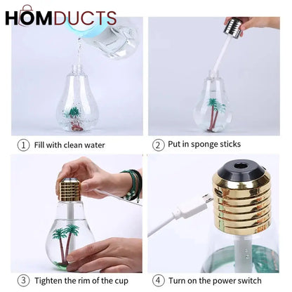 Bulb Humidifier With Colourfull Night light