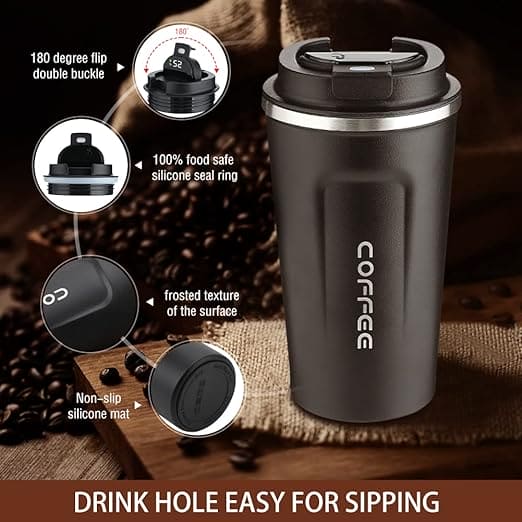 Premium Portable Smart Travel Coffee Mug with Digital Temperature Display
