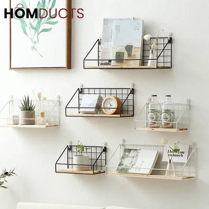 Checks and Boxes Wall Shelf