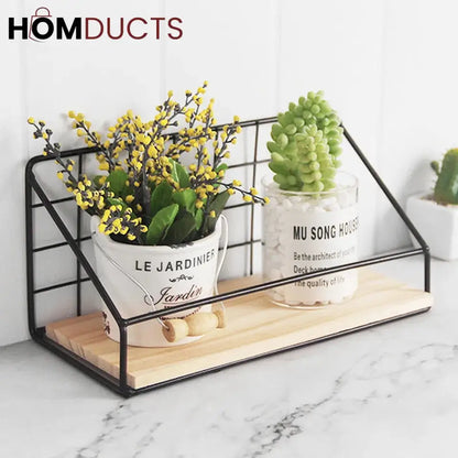 Checks and Boxes Wall Shelf
