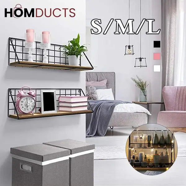 Checks and Boxes Wall Shelf