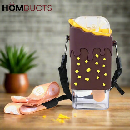 CHOCO SPRINKLE DELIGHT Ice Cream Style Insulated Water Bottle
